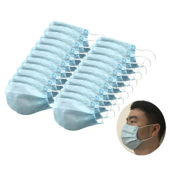 

20x 3 Layer Washable Reusable Face Masks Anti Dust Fog Respirator Blue