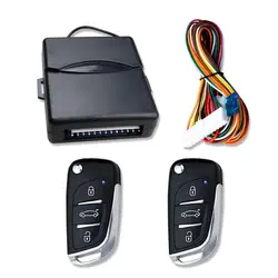 Système universel automatique d'entée sans clé de voiture bouton de démarrage et arrêt Kit de porte clés LED verrouillage central des portières avec télécommande 