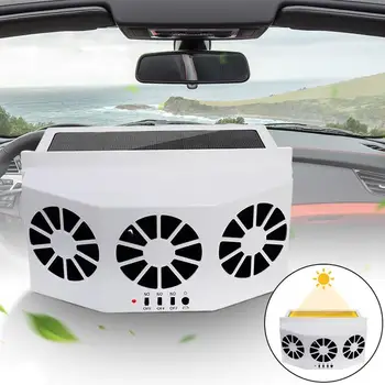 

Car Fan Solar Powered Car Cooler Front/Rear Window Radiator Exhaust Fan Auto Air Vent Fan Ventilation Radiator Cooling System