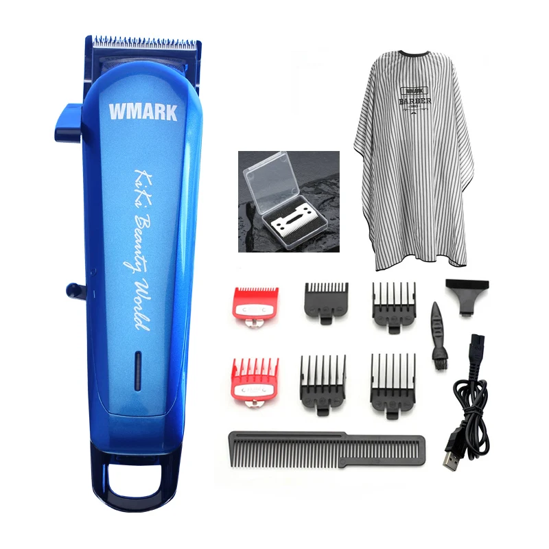 WMARK NG-103, Профессиональная Беспроводная Машинка для стрижки волос, триммер для волос 6500-7000 об/мин, Машинка для стрижки волос, регулируемый режущий рычаг, мощность 10 Вт - Цвет: Set 5 (all in pic)