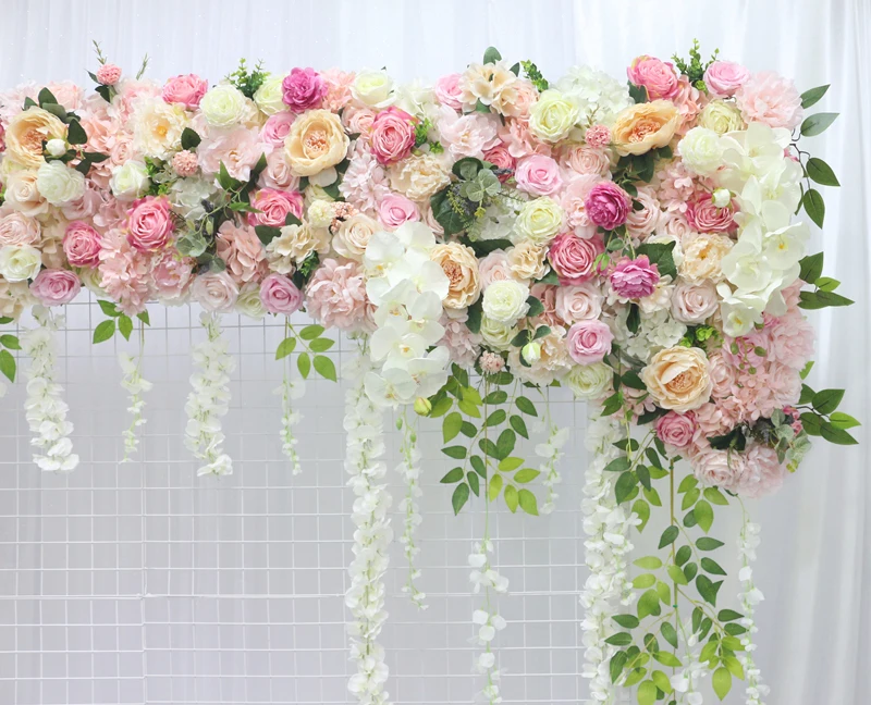 JAROWN Artificial Fake Flowers Rose Hydrangea Flower Row Wedding Arch Decoration Home Party Background Decor Flores Artificiales (4)
