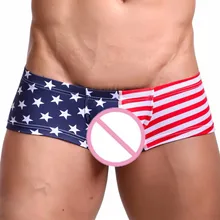 Флаг сексуальное Полосатое Нижнее белье Мужские трусы шорты дышащие антибактериальные трусы мужские трусы нижнее белье шорты мужские трусы Новинка