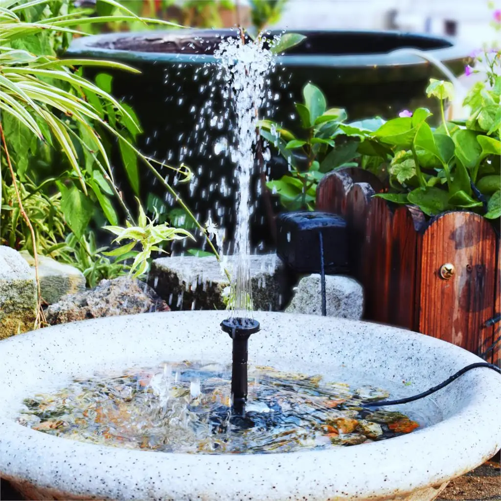 

Hot New Solar Powered Fountain Pump Adjustable Solar Panel DIY Birdbath Fountain Pump Outdoor Water Fountain Panel Kit for Pond