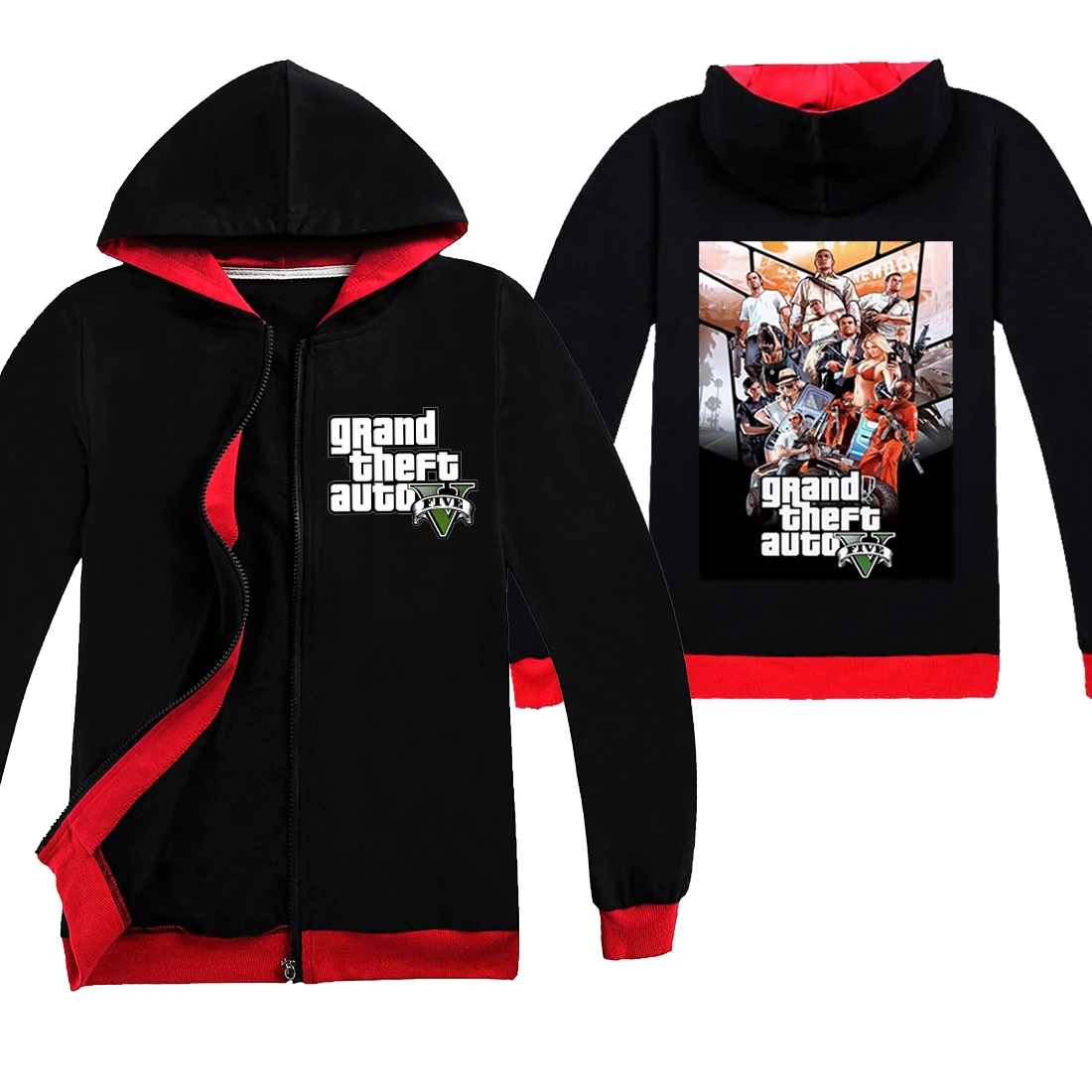 Лидер продаж, пальто для мальчиков с изображением игры Grand Theft Auto V, GTA 5 крутая футболка с капюшоном для девочек Забавная детская футболка с красочным принтом верхняя одежда на молнии