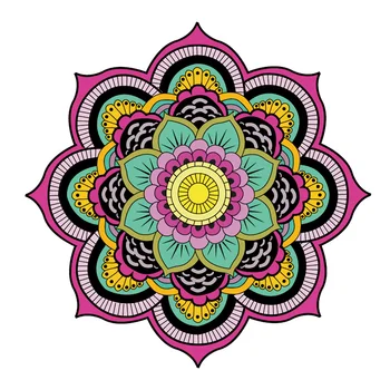 

DAWASARU 1 Pcs 3D Cartoon Car-styling Colorful Mandala Flower Vinyl Car Stickers Fashion Vinyl Decals Car Accessories 20cm*20cm