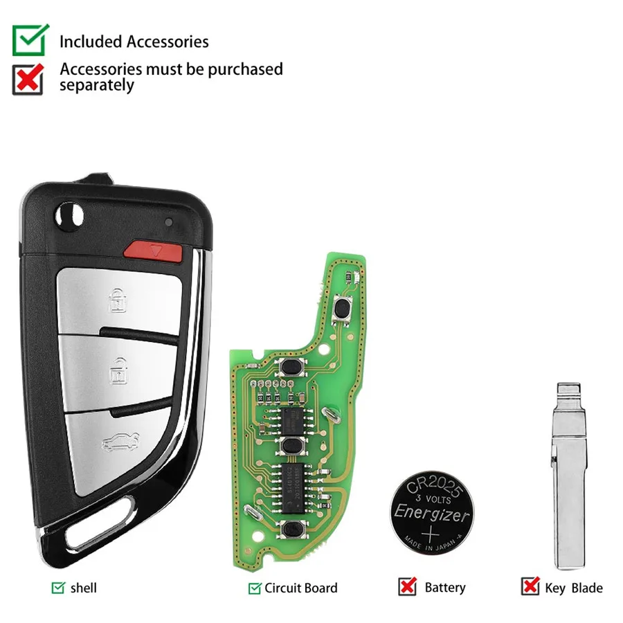Xhorse VVDI2 XKKF20EN VVDI стиль ножа для Key Tool 5 шт./лот| |