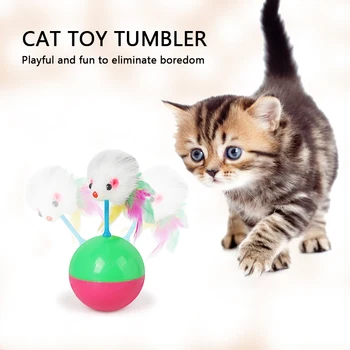 

1pc Mimi Favorite fur Mouse Tumbler Kitten Cat Toys New Arrival Durable Pet Cat Toys Plastic Play Balls for Catch Cats Supplies