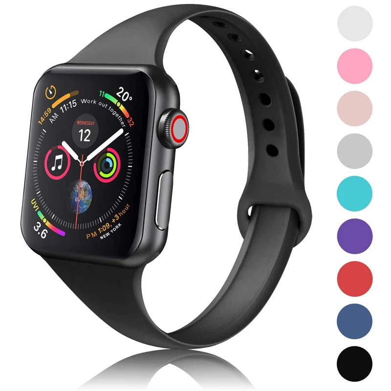 Ремешок для Apple Watch 38 мм 42 спортивный силиконовый браслет ремешок часов 4/3/2