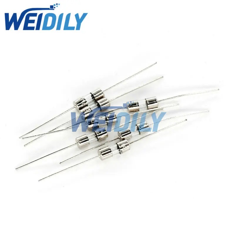 20PCS 3*10mm Glass Fuse Fast Blow Break With Pin 3.6x10mm Glass Tube 2 Pins 0.5A 1A 2A 3A 3.15A 5A 8A 10A 250V F0.5A-F10A glass fuse kit