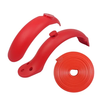 

Electric Scooter Mud Fender Kit with Front Rear Mud Fender Anti-Collision Protective Strip for Xiaomi M365 Pro Accessories