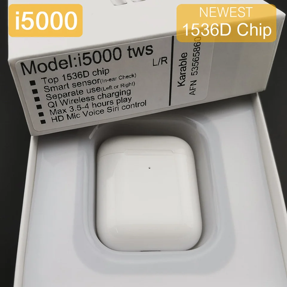 I5000 Tws Air 2 1:1 беспроводной Bluetooth наушники Smart sensor 1536D 8D Super Bass PK H1 чип i30 i200 i500 i9000 TWS