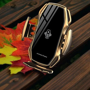

A5 Infrared Sensor Intelligent Automatic Car Wireless Charging Car Bracket Magic Clip 10W Wireless Fast Charge