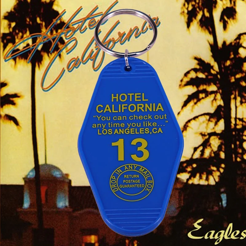 Los Angeles California Lyrics Key Fob Music Musical Keychain Hotel Keyring You Can Check Out Anytime You Like 13 Blue Key Chains Aliexpress
