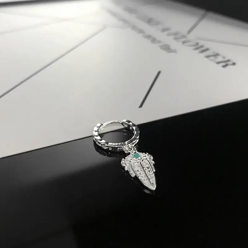 Простые ретро-дизайнерские висячие серьги с мечом модные мужские черные