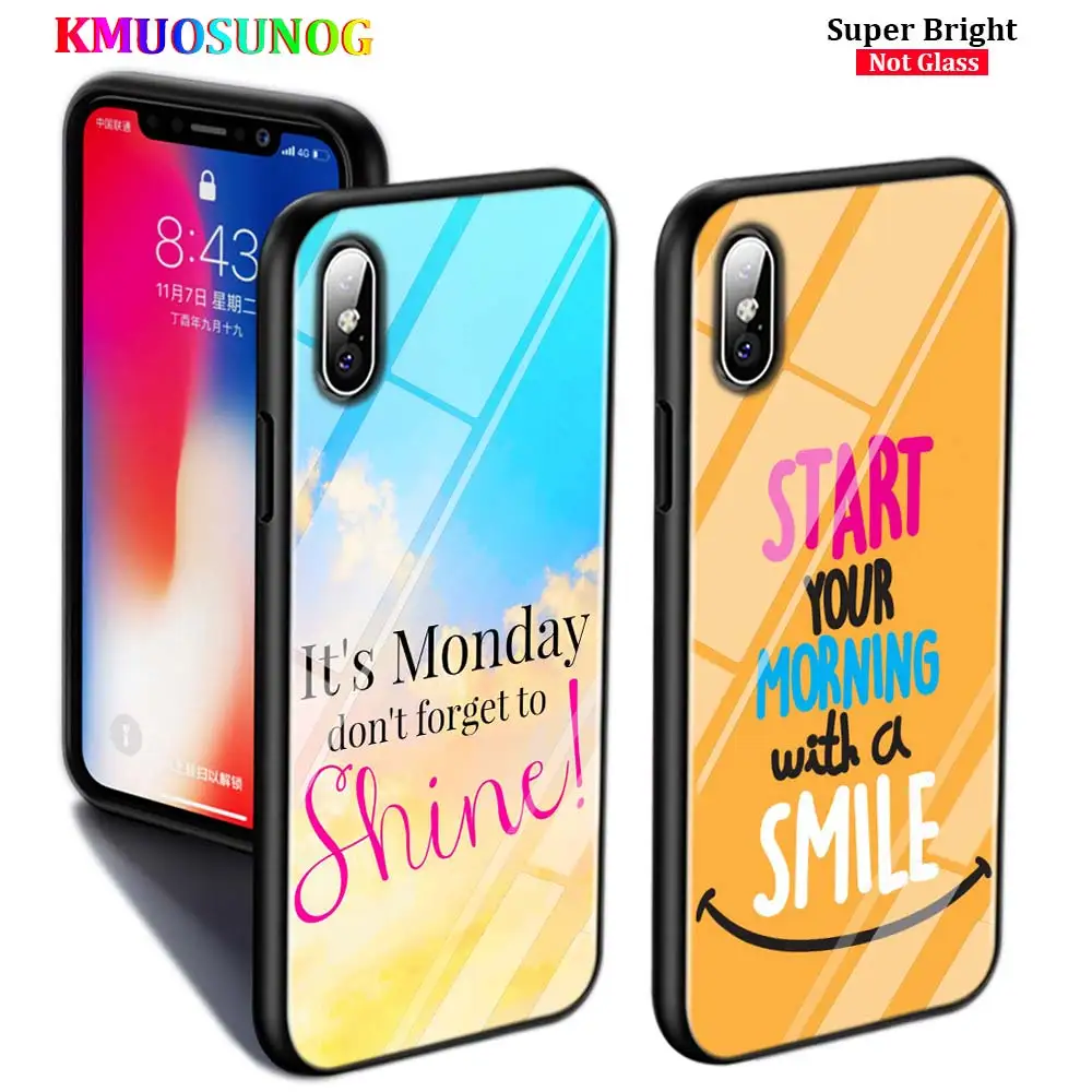 

Black Cover for iPhone 11 11Pro Max Keep your smile for iPhone X XR XS Max 8 7 6 6S Plus 5S Glossy Phone Case