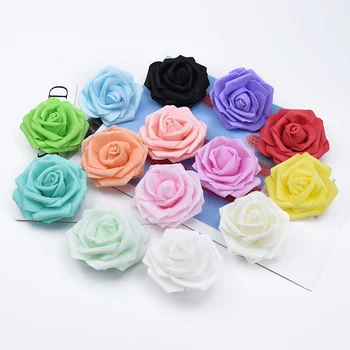 

10 Pieces foam artificial flowers wedding decoration home decoration accessories candy box brooch roses vases Garlands gifts diy