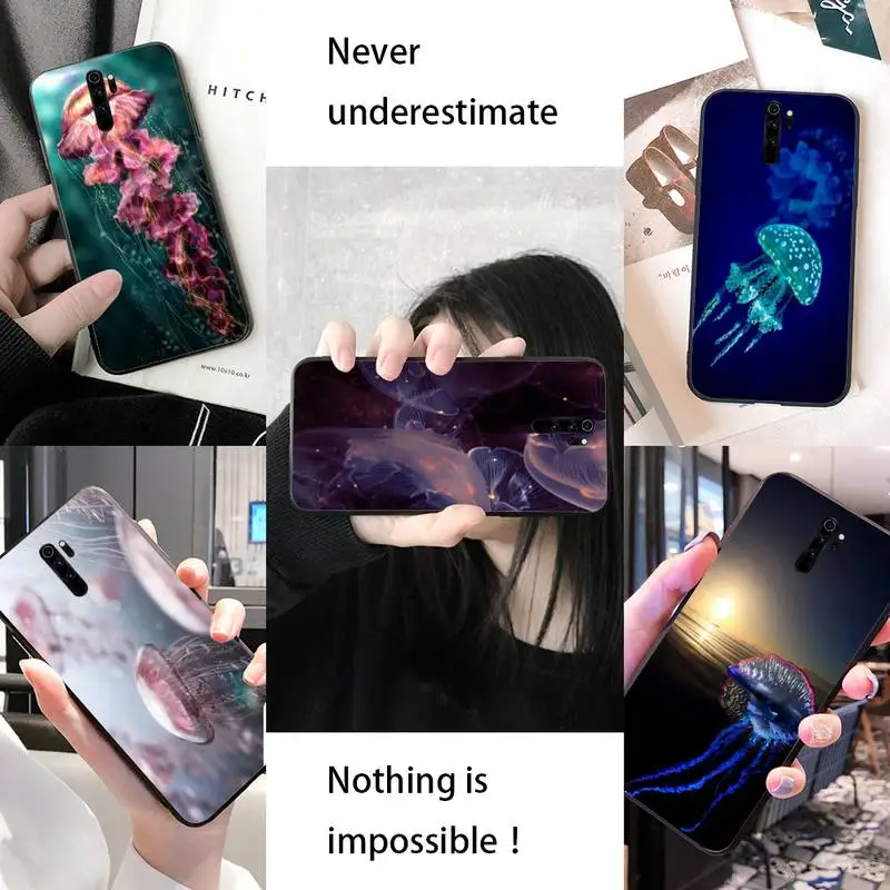 Медузы Bling симпатичный телефон случай для redmi Примечание 4/4X/7/5/5A/8/8T/9/9PRO/6pro 7A чехол |