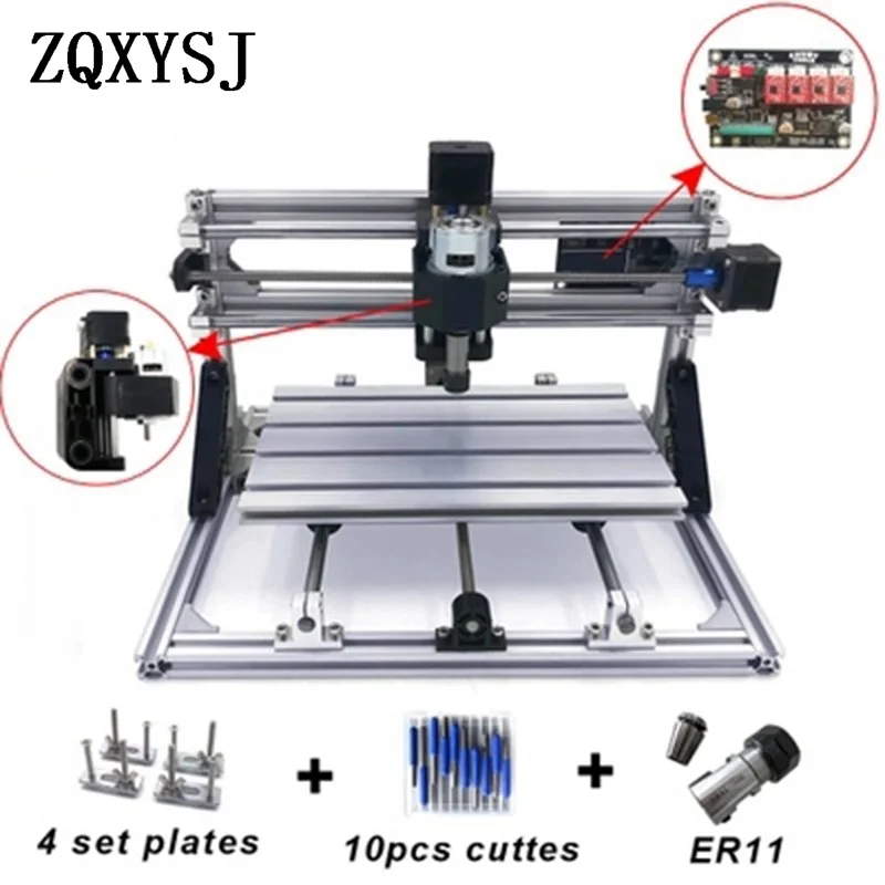 15 Вт CNC3018 CNC2418 гравировальный станок мини гравировальный станок, лазерный гравировальный станок, гравировальный станок с ЧПУ GRBL сталь