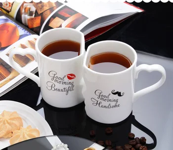 

Couple cups a pair of creative trends Korean mugs personality water cups ceramic cups get married and give gifts for birthdays