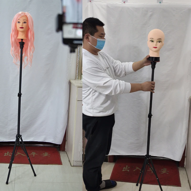 Simnient Adjustable Tripod Stand Holder Mannequin Head Tripod Hairdressing Training Head Holder Top Selling Hair Wig Stands Tool Simnient Adjustable Tripod Stand Holder Mannequin Head Tripod Hairdressing Training Head Holder Top Selling Hair Wig Stands Tool