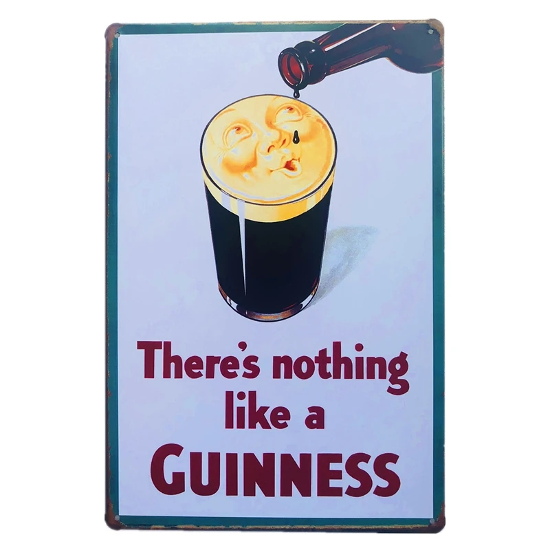 Guinness Винтаж металлический знак жестяной паба пива Настенный декор Бар Паб Club