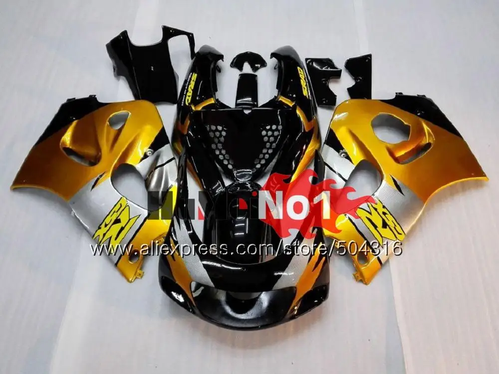 No. 5 Golden Корпус для SUZUKI SRAD GSX-R600 1996 1997 1998 1999 2000 11MC. 71 фабрика красная GSXR750 GSXR 750 600 GSXR600 96 97 98 99 00 обтекателя - Цвет: No. 5 Golden
