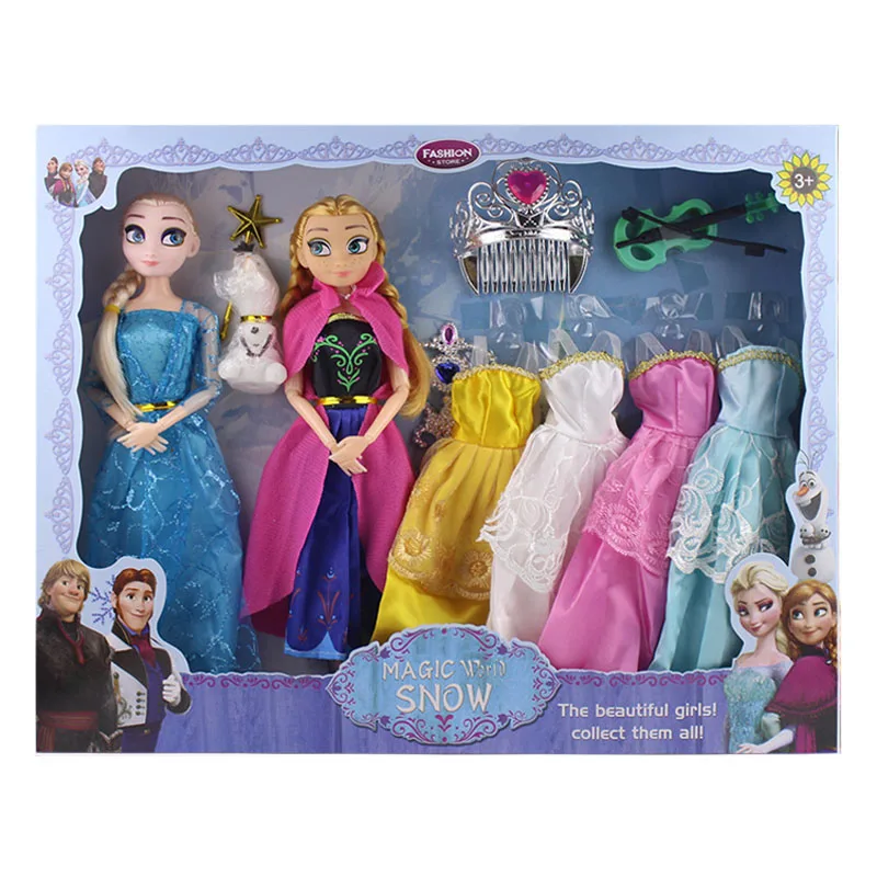 13 Disney Подлинная Принцесса Эльза Анна маленькая кукла, Русалка, игрушка Снежная королева дети, Девочки ручной работы DIY День Рождения мультфильм подарок куклы - Цвет: 13