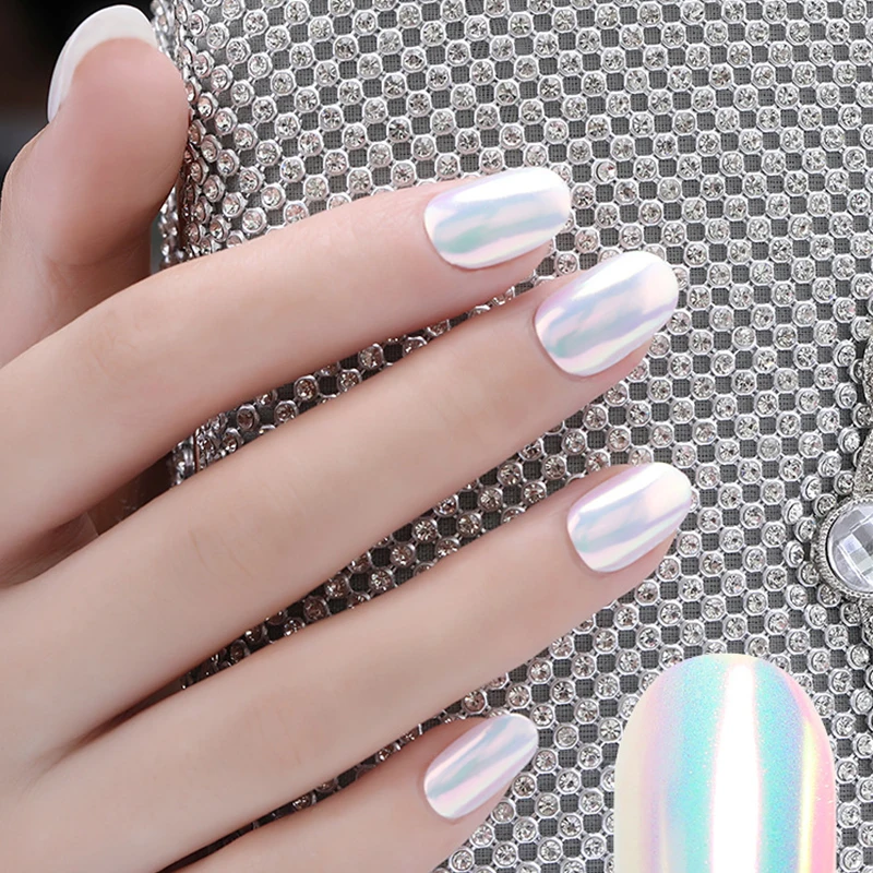 1box Super Fine Chameleon Neon Shell Powder Nail Glitter Mirror Iridescent Nail Glitters Chrome Art Pigment Powder