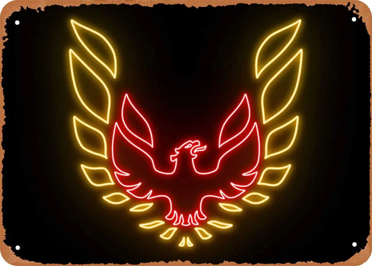 Винтажный металлический знак-неоновые знаки Firebird Trans am Neon-8x12 жестяной знак | Дом и
