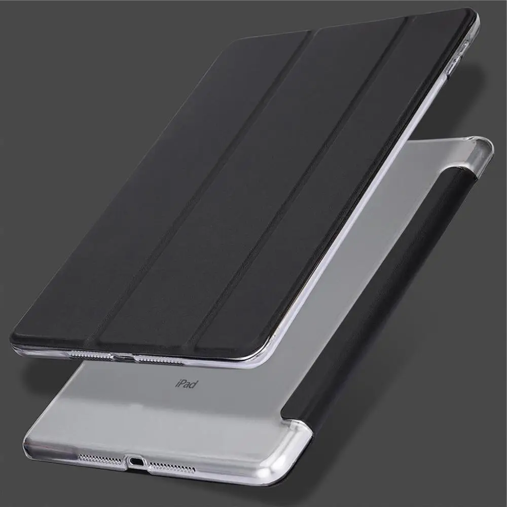 Для HUAWEI MediaPad T3 10 AGS-W09/L09/L03 9,6 дюймов чехол с функцией автоматического сна/пробуждения флип-чехол из искусственной кожи Смарт-подставка держатель Чехол-книжка s - Цвет: Black