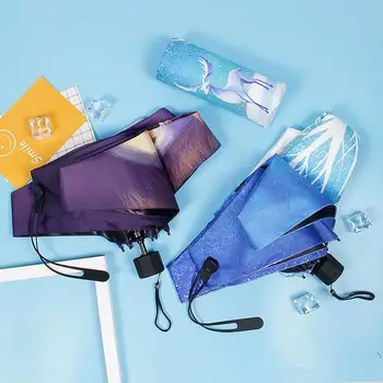 

New Arrival Mini Umbrella Sunny And Rainy Folding Umbrellas Anti-UV Waterproof Umbrella Rain Women Portable Travel Parasol Gift
