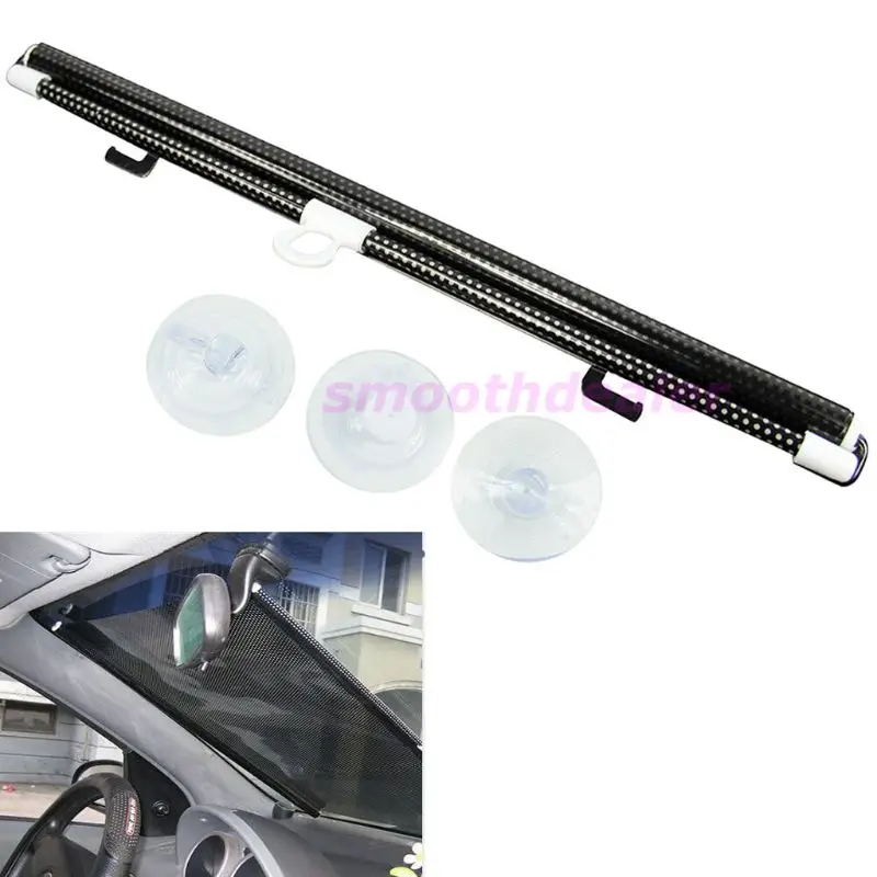 Auto Car Black Window Roll Blind Sunshade Windshield Sun Shield Visor 58 x125cm car window sunshade