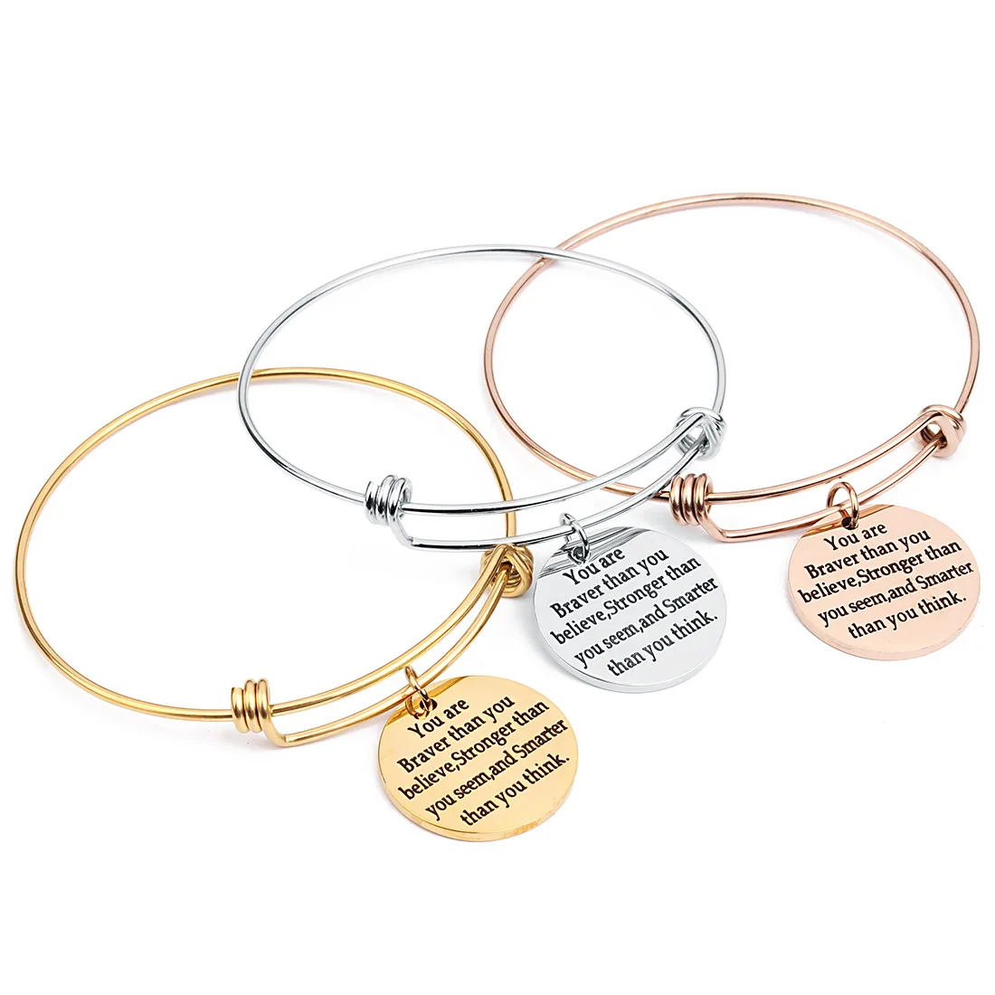Stainless Steel Bracelet for Women Expandable Diameter Viking DIY Thread Twist Bangles Adjustable Jewelry Pulseiras Feminina 5