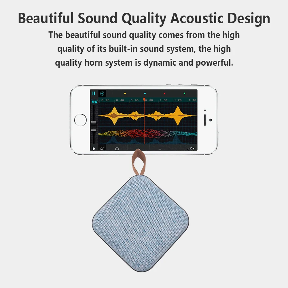 Мини Bluetooth колонка беспроводной портативный объемный динамик с микрофоном