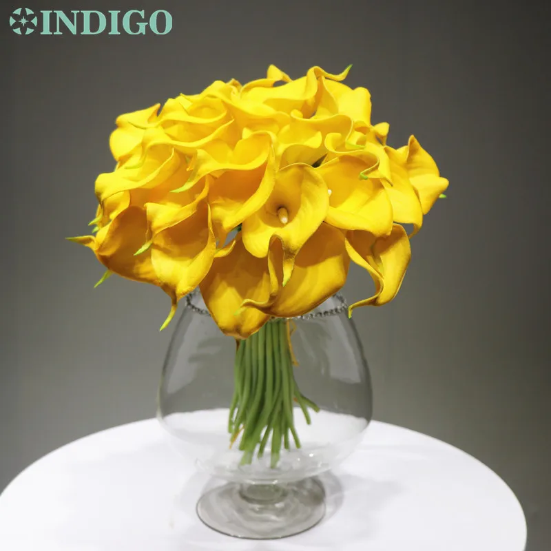 INDIGO-DIY, желтый цветок, анемон, Орхидея, тюльпан, Калла, Мимоза, кружевной цветок, Калла, Рождество, свадьба, событие
