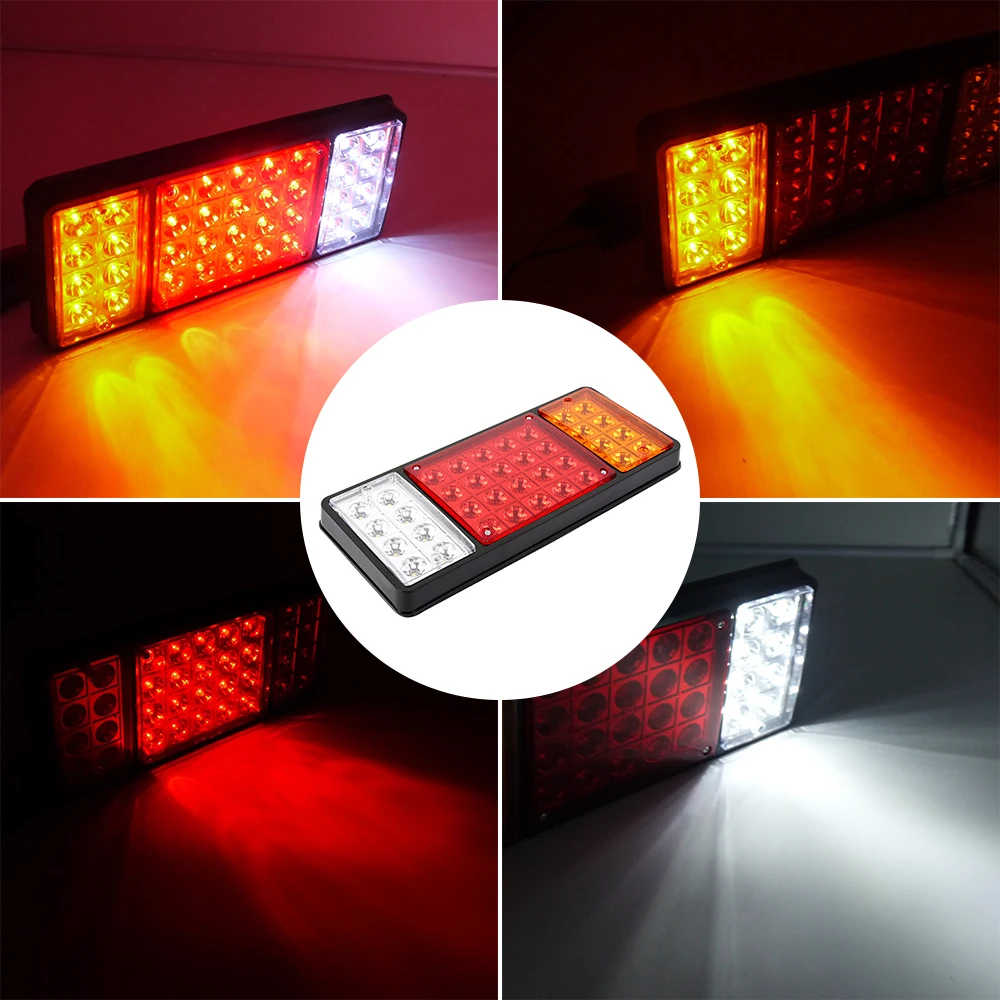 2pcs Car Truck Tail Light Rear Lamps Waterproof 36 LED Pair Boat Trailer 12V Rear Part for Trailer Caravans UTE Campers ATV Boat