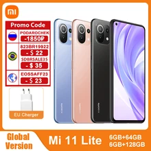 Global Version Xiaomi Mi 11 Lite NFC 64GB/128GB Smartphone Snapdragon 732G Octa Core 64MP Rear Camera 4520mAh Mi 11 Lite Phone