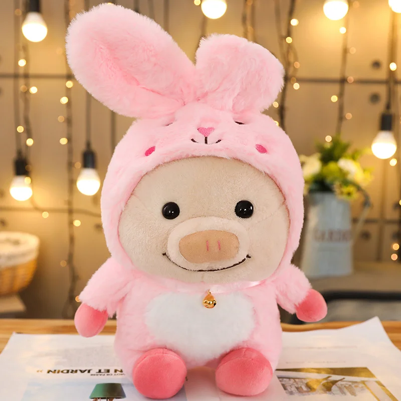 25 см Kawaii свинья плюшевая мультяшная Милая свинья мягкая плюшевая Косплей Единорог Тоторо Плюшевые свиньи игрушки куклы дети ребенок лучший подарок