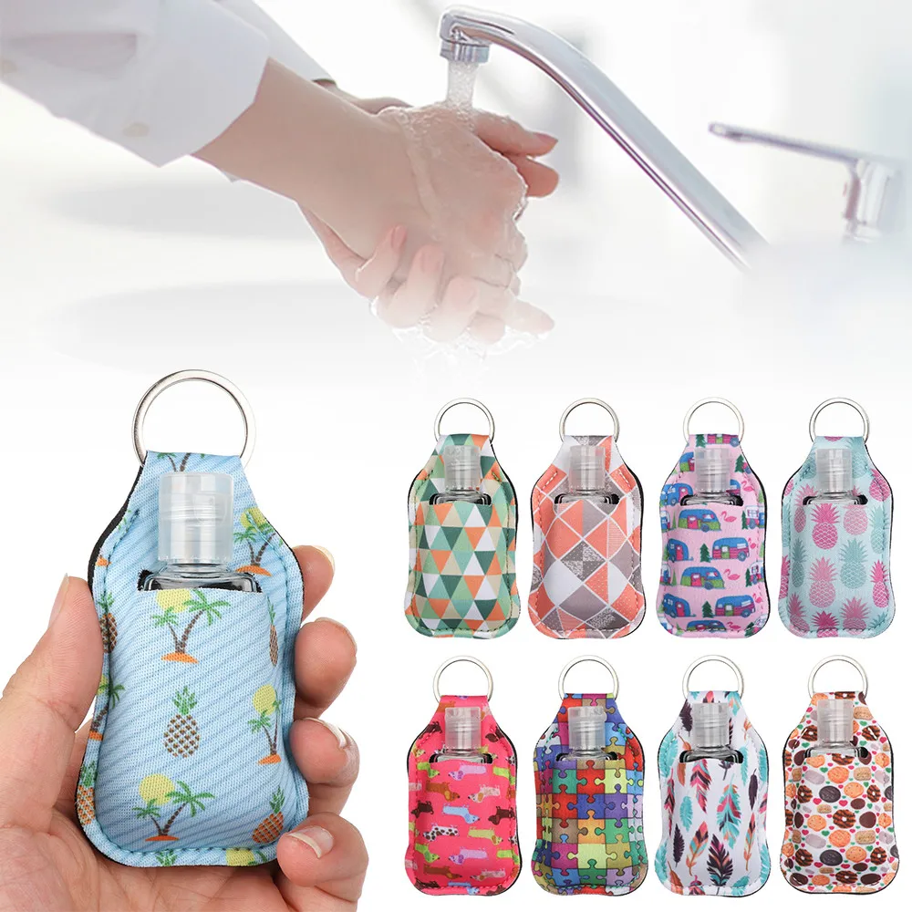 

Hand Sanitizer Bottle Keychain Holder 30ml Travel Flip Cap Refillable Bottle Reusable Lid Container Bottles With Keychain