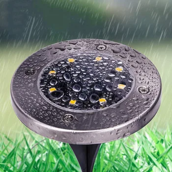 

Light Solar Energy 8led Stainless Steel Underground Lamp Outdoor Ground Plugged Light Grass Garden Lamp