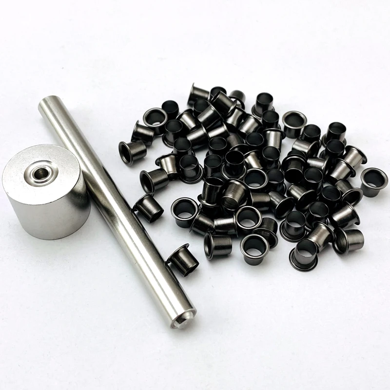 DIY 핸드 나이프 칼집 도구 세트용 아일렛 네일 도구 키트 및 Kydex 홀스터 칼집 아일렛, 6mm, 7mm, 1 세트
