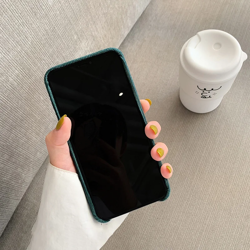 Роскошный модный тканевый чехол для телефона для iphone XR X XS Max чехол для iphone 7 8 6 6s plus с защитой от царапин жесткая задняя крышка из поликарбоната