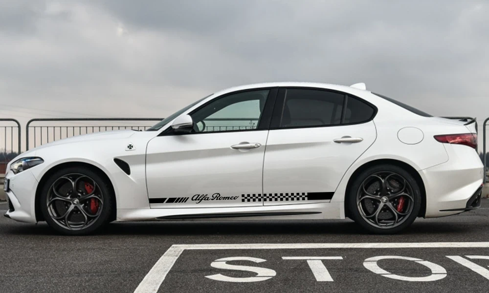 2 шт. для Alfa Romeo Giulia Giulietta 147 156 159 166 автомобиля длинные штаны с полосками, Стикеры автомобильный Стайлинг автомобиля Принадлежности для тюнинга