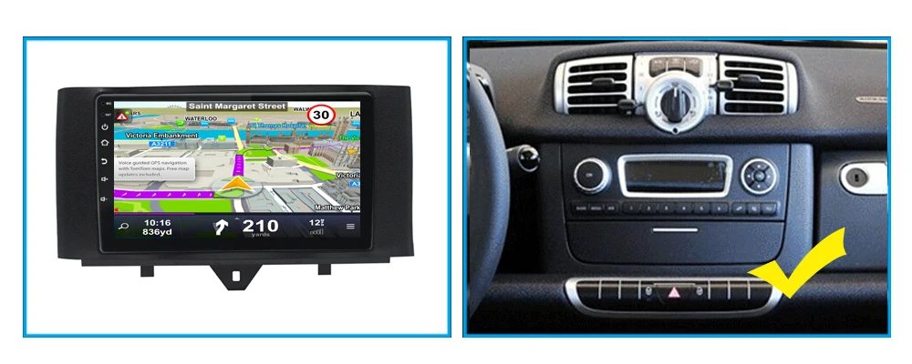 Liandlee Android для Smart Fortwo W451 W453 2007 2008 2009~ стерео радио Wifi Carplay карта gps Navi навигация медиа без DVD
