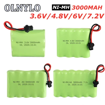 

3.6V/4.8V/6V/7.2V 3000mah NI-MH AA3000mah Rechargeable Battery Pack For Remote Control Toys Electric Car Volt SM Plug