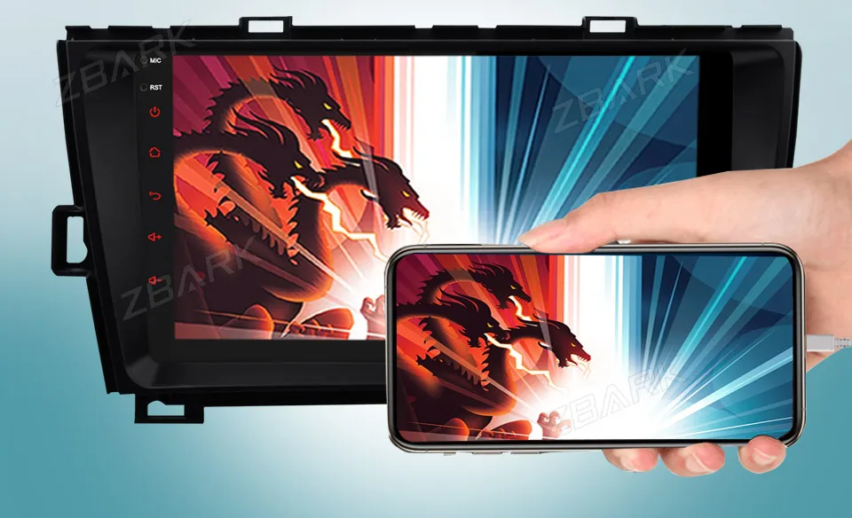 Sale 9 inch 2 Din Android 9.0  GPS Navi  bluetooth left  hand drive Car Radio stereo  Player for TOYOTA Prius 2009  - 2013 YHPRSZMA1 8