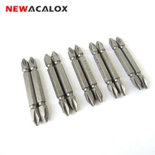 NEWACALOX 1/4 дюймов PH2 электрическая отвертка Набор бит шестнадцатеричный хвостовик магнитный сплав сталь для крестовой головки 60 мм 10 шт. ручной инструмент