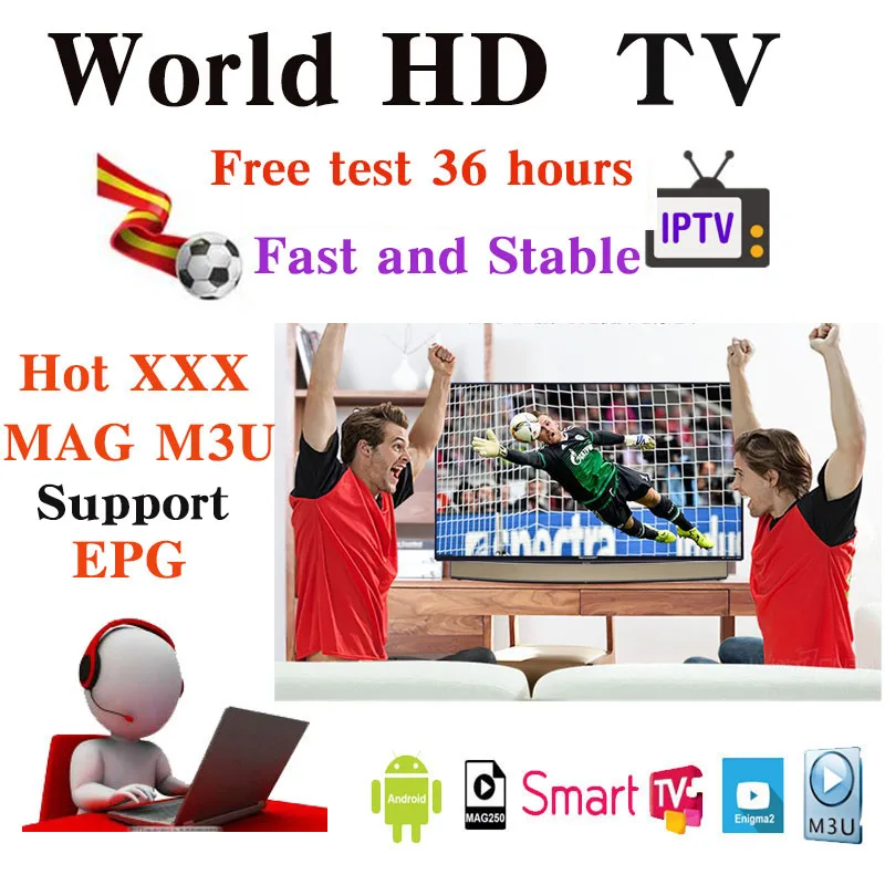 

Support TV Box World M3u IP Cable Smart TV Enigma2 Linux Free Test Android