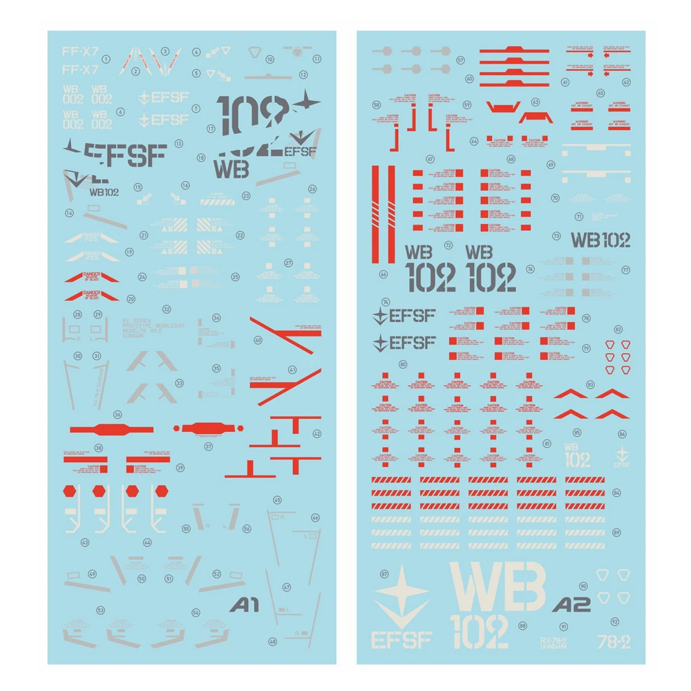 Modeling Upgrade Kits For Pg Unleashed Rx 78 2 Gundam Pg 2 0 1 60 Scale Precision Decal Figurines Miniatures Aliexpress