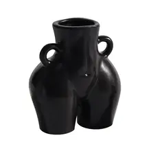 

Human Body Shap Vase Ceramic Sculpture Desktop Plant Container Vase Home Decoration Accessories Terrarium Decoracao Casa